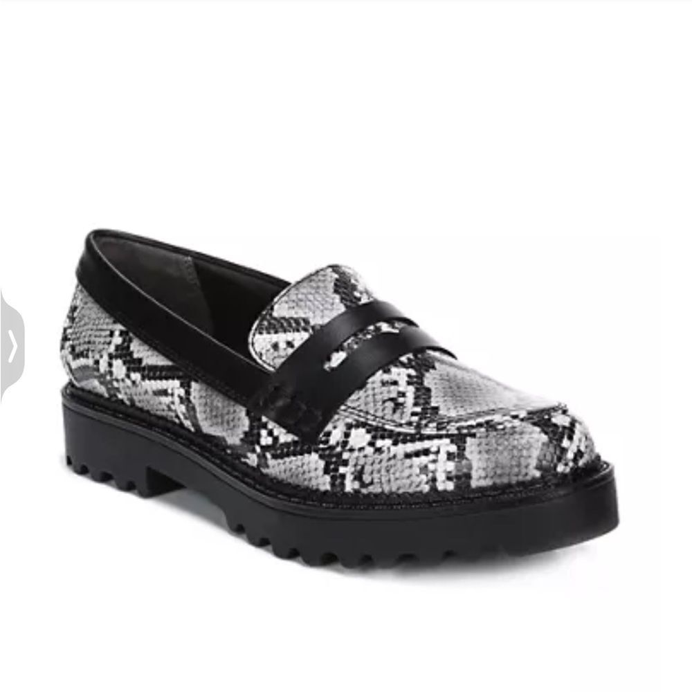 NEW WITHOUT TAGS CIRCUS BY SAM EDELMAN‎ DESMOND PLATFORM LOAFERS IN PYTHON PRINT